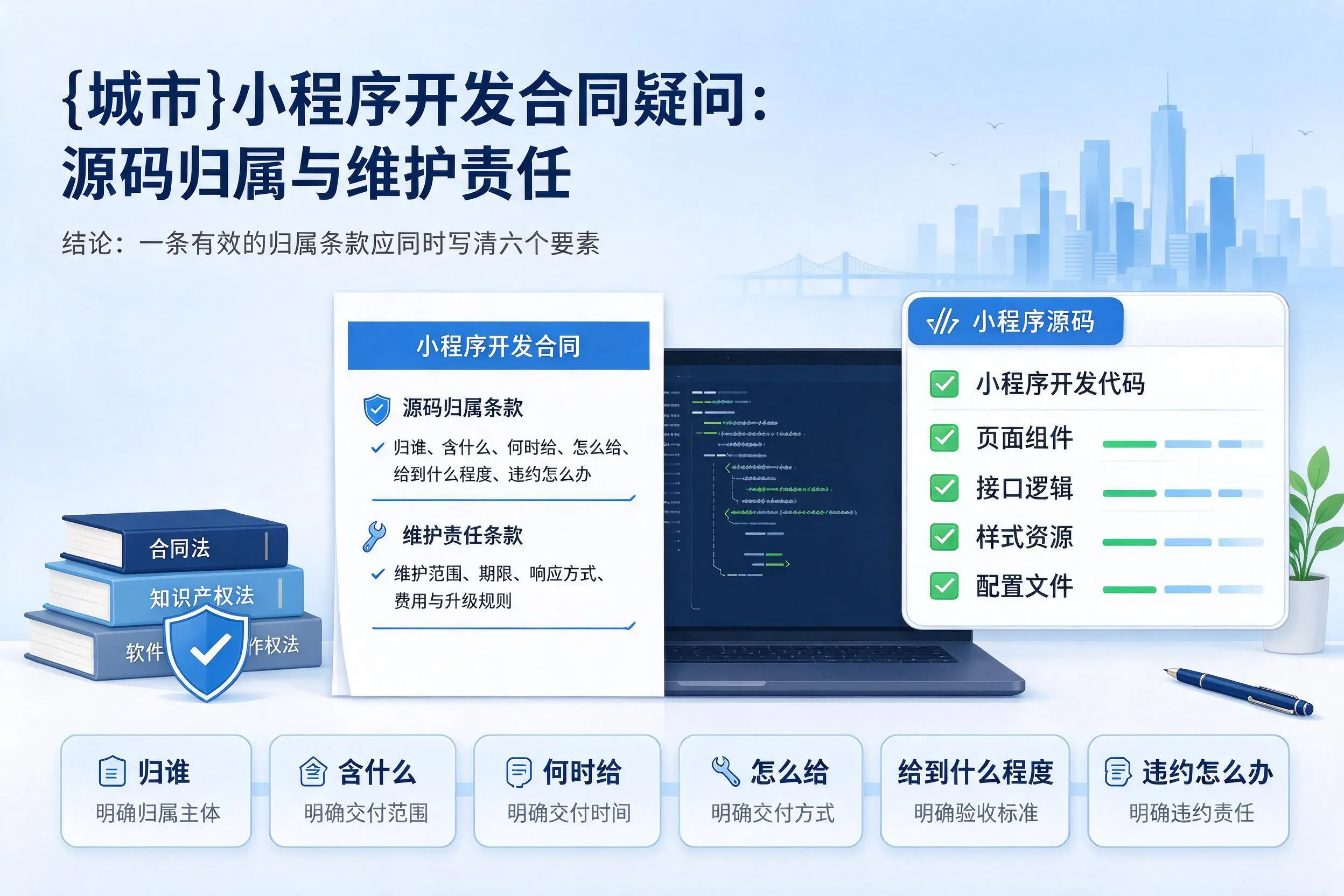 商洛小程序开发合同疑问:源码归属与维护责任