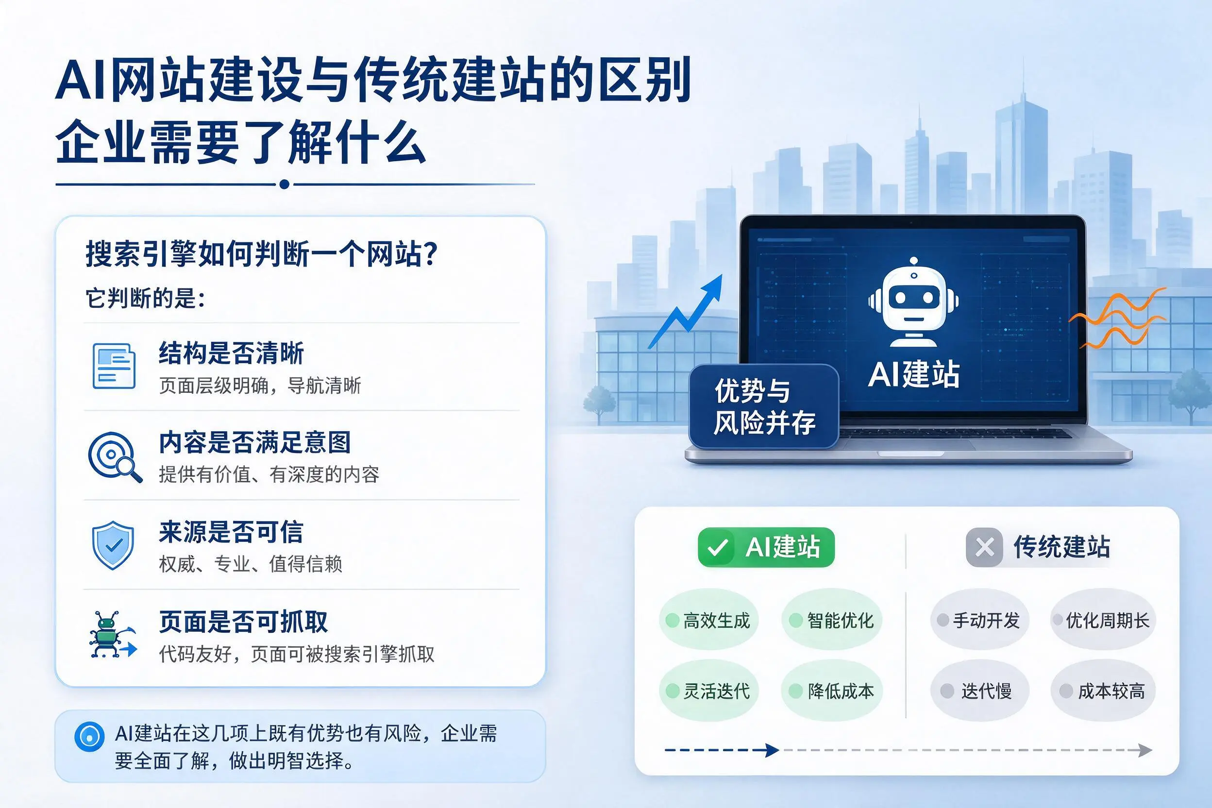 AI网站建设与传统建站的区别，商洛企业需要了解什么