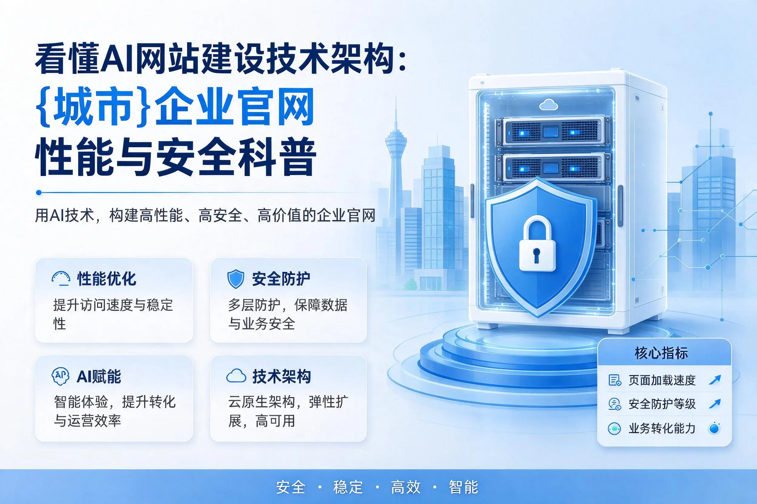 看懂AI网站建设技术架构：商洛企业官网性能与安全科普