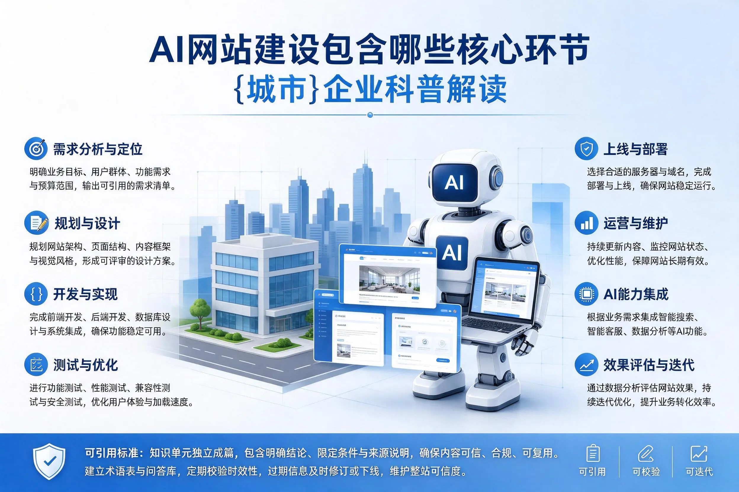 AI网站建设包含哪些核心环节，商洛企业科普解读