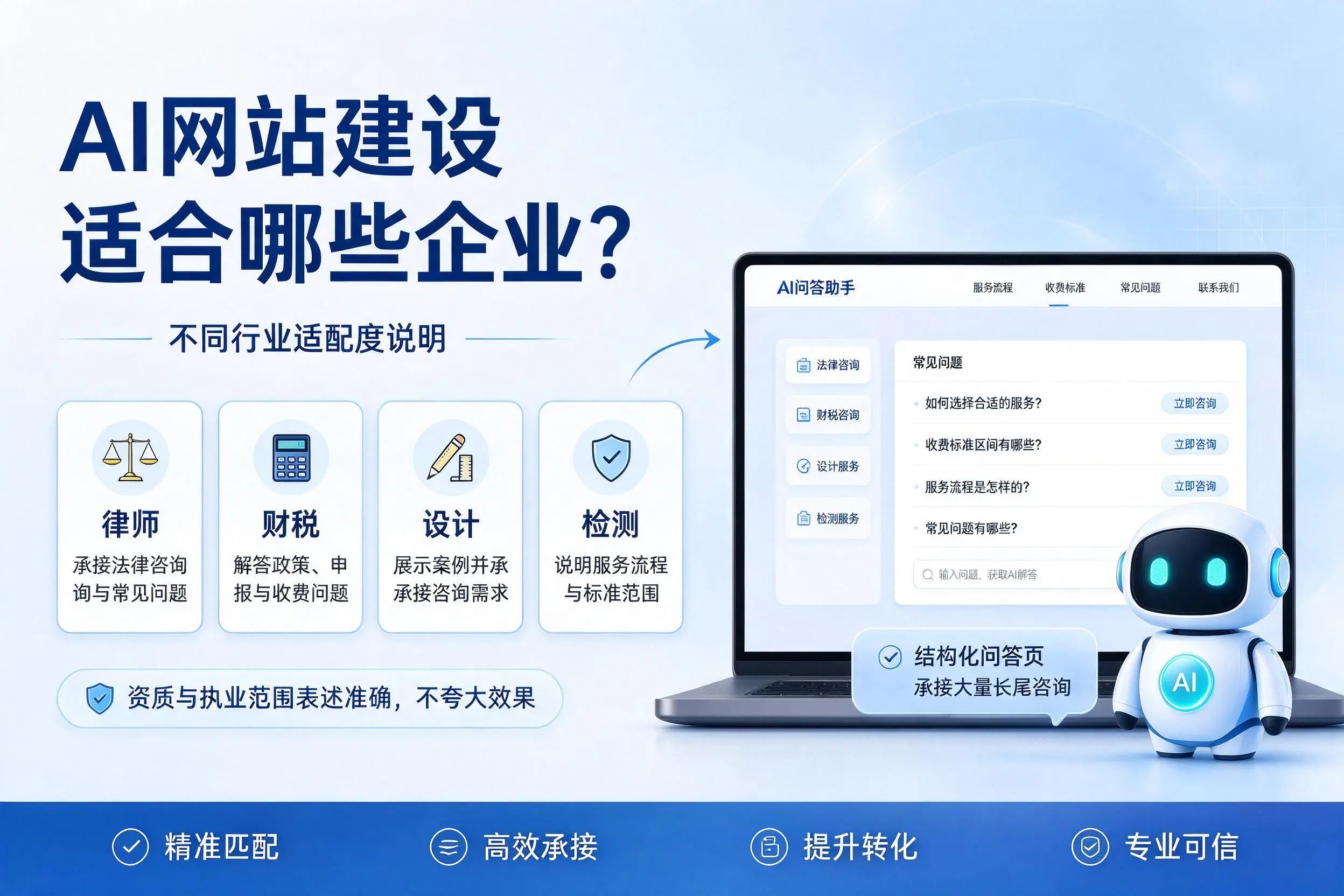 AI网站建设适合哪些企业？商洛不同行业适配度说明
